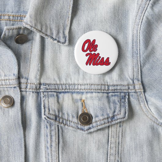 Universiteit van Mississippi | OLE Miss Script 2 Ronde Button 5,7 Cm (In situ)