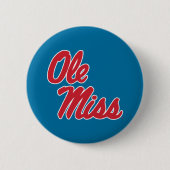 Universiteit van Mississippi | OLE Miss Script 3 Ronde Button 5,7 Cm (Voorkant)