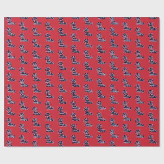 Universiteit van Mississippi | OLE Miss Script Cadeaupapier (Vlak)