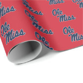 Universiteit van Mississippi | OLE Miss Script Cadeaupapier (Rol Hoek)