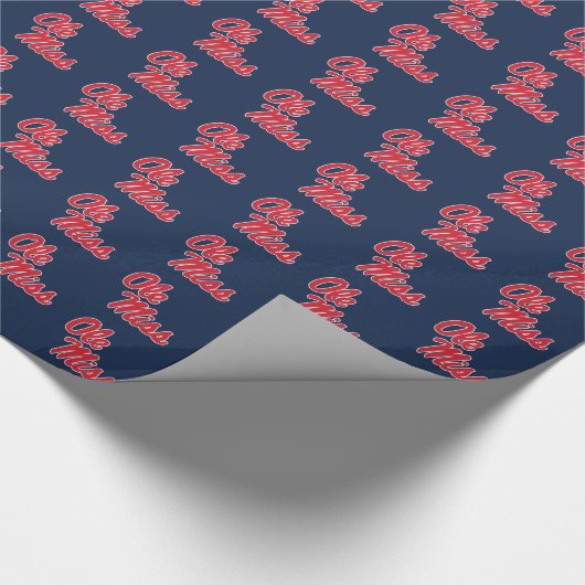Universiteit van Mississippi | OLE Miss Script Cadeaupapier (Hoek)