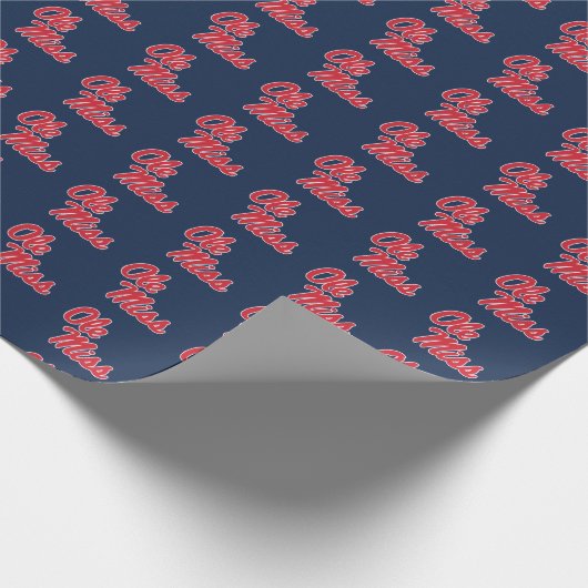 Universiteit van Mississippi | OLE Miss Script Cadeaupapier (Hoek)