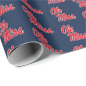 Universiteit van Mississippi | OLE Miss Script Cadeaupapier (Rol Hoek)