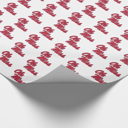 Universiteit van Mississippi | OLE Miss Script Cadeaupapier (Hoek)