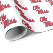 Universiteit van Mississippi | OLE Miss Script Cadeaupapier (Rol Hoek)