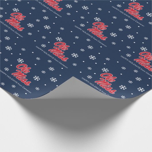 Universiteit van Mississippi | OLE Miss Script Cadeaupapier (Hoek)