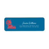Universiteit van Mississippi | OLE Miss Script Etiket (Voorkant)