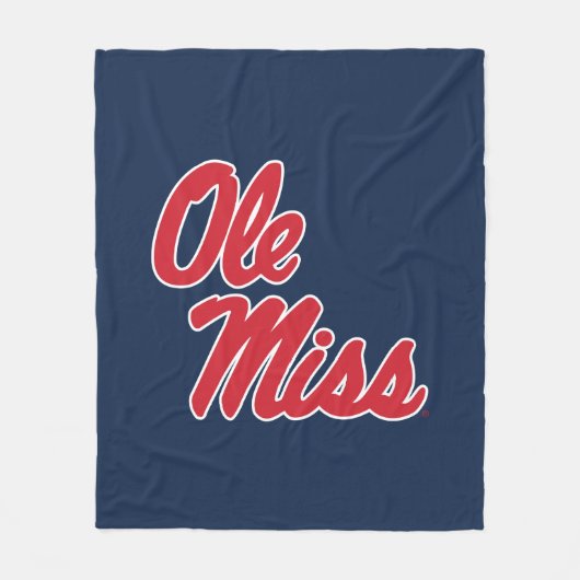 Universiteit van Mississippi | OLE Miss Script Fleece Deken (Voorkant)