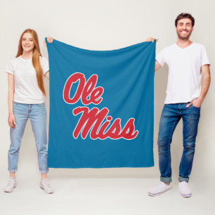 Universiteit van Mississippi   OLE Miss Script Fleece Deken