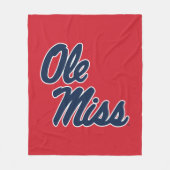Universiteit van Mississippi | OLE Miss Script Fleece Deken (Voorkant)