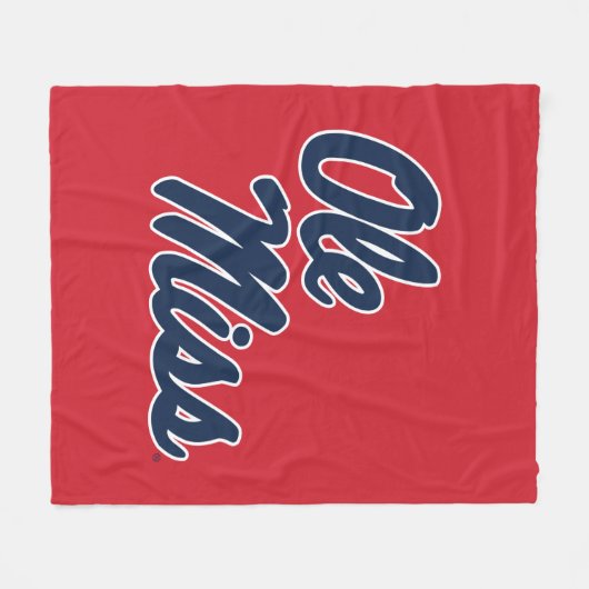 Universiteit van Mississippi | OLE Miss Script Fleece Deken (Voorkant (Horizontaal))