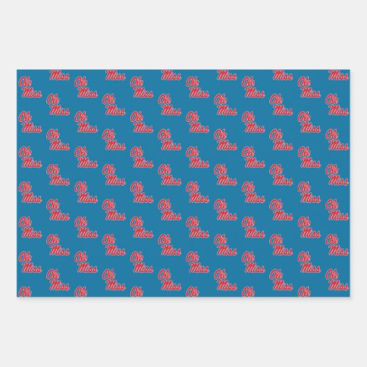 Universiteit van Mississippi | OLE Miss Script Inpakpapier Vel (Voorkant 3)