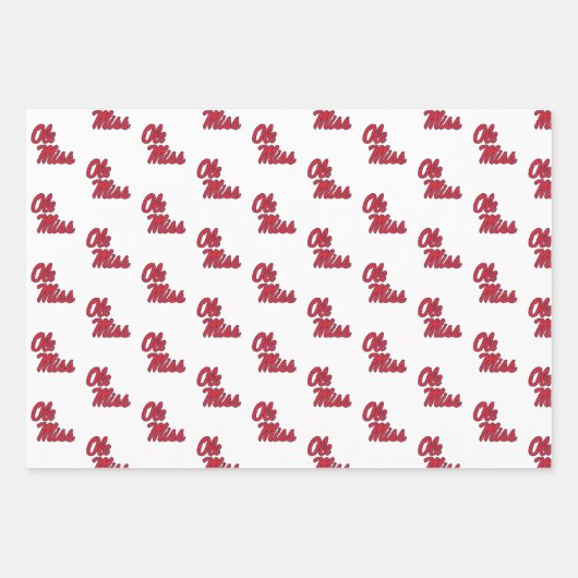 Universiteit van Mississippi | OLE Miss Script Inpakpapier Vel (Voorkant)