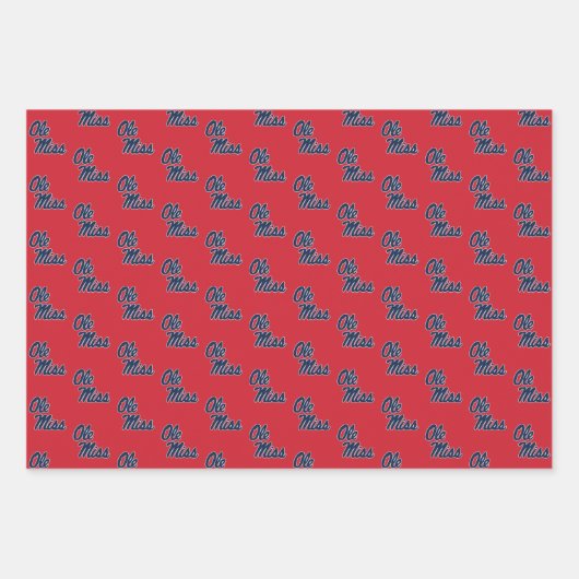 Universiteit van Mississippi | OLE Miss Script Inpakpapier Vel (Voorkant)