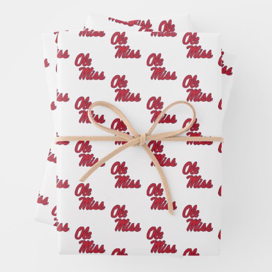 Universiteit van Mississippi | OLE Miss Script Inpakpapier Vel (In situ)