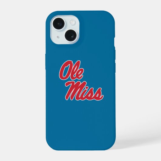 Universiteit van Mississippi | OLE Miss Script iPhone 15 Case (Achterkant)