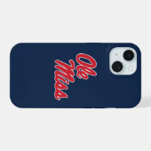 Universiteit van Mississippi | Ole Miss Script iPhone 15 Case (Achterkant horizontaal)