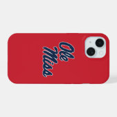 Universiteit van Mississippi | OLE Miss Script iPhone 15 Case (Achterkant horizontaal)