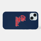 Universiteit van Mississippi | OLE Miss Script iPhone 15 Case (Achterkant horizontaal)