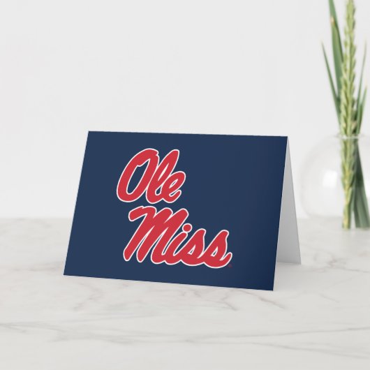 Universiteit van Mississippi | OLE Miss Script Kaart (Voorkant)