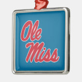 Universiteit van Mississippi | OLE Miss Script Metalen Ornament (Links)