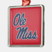 Universiteit van Mississippi | OLE Miss Script Metalen Ornament (Links)