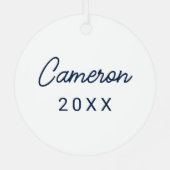 Universiteit van Mississippi | OLE Miss Script Metalen Ornament (Achterkant)