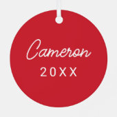 Universiteit van Mississippi | OLE Miss Script Metalen Ornament (Achterkant)