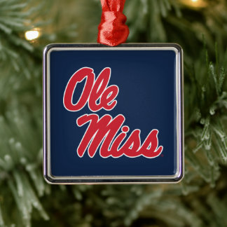 Universiteit van Mississippi | OLE Miss Script Metalen Ornament
