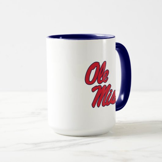 Universiteit van Mississippi | OLE Miss Script Mok (Voorkant rechts)
