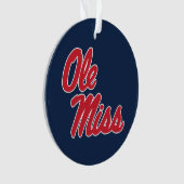 Universiteit van Mississippi | OLE Miss Script Ornament (voorkant)