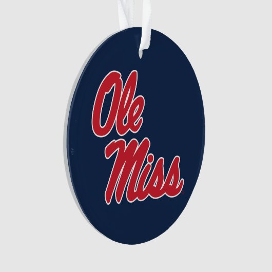 Universiteit van Mississippi | OLE Miss Script Ornament (voorkant)