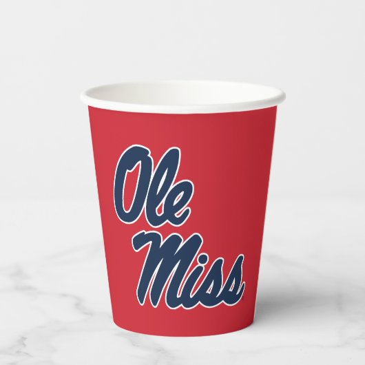 Universiteit van Mississippi | OLE Miss Script Papieren Bekers (Achterkant)