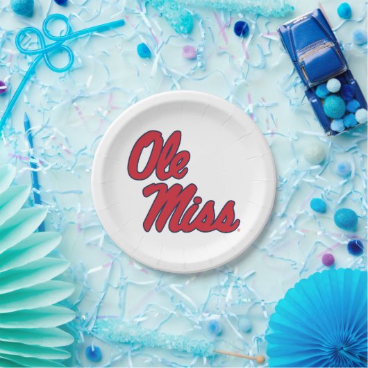 Universiteit van Mississippi | OLE Miss Script Papieren Bordje (Feest)