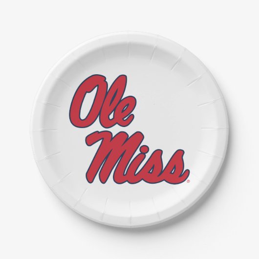 Universiteit van Mississippi | OLE Miss Script Papieren Bordje (Voorkant)