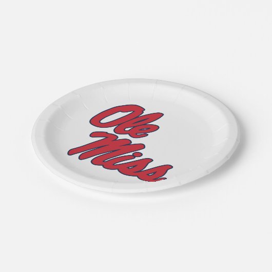 Universiteit van Mississippi | OLE Miss Script Papieren Bordje (Gekanteld)