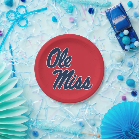 Universiteit van Mississippi | OLE Miss Script Papieren Bordje (Feest)