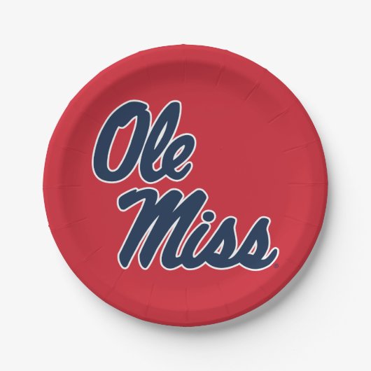 Universiteit van Mississippi | OLE Miss Script Papieren Bordje (Voorkant)