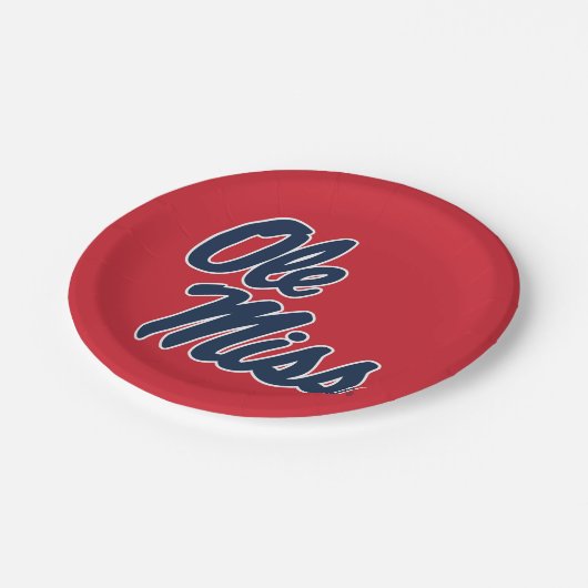 Universiteit van Mississippi | OLE Miss Script Papieren Bordje (Gekanteld)
