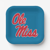 Universiteit van Mississippi | OLE Miss Script Papieren Bordje (Voorkant)