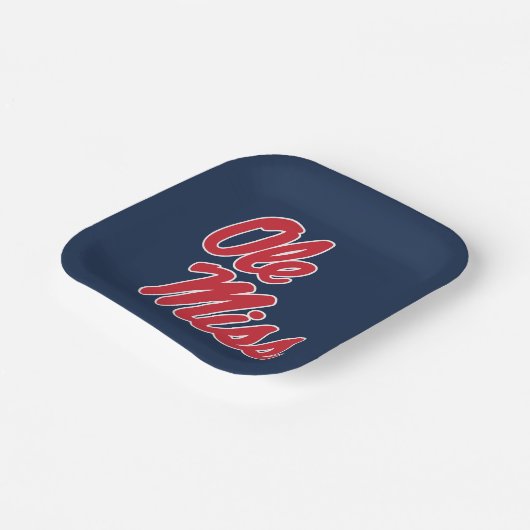 Universiteit van Mississippi | OLE Miss Script Papieren Bordje (Gebogen)