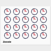 Universiteit van Mississippi | OLE Miss Script Ronde Sticker (Vel)