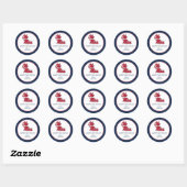 Universiteit van Mississippi | OLE Miss Script Ronde Sticker (Vel)