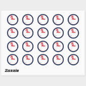 Universiteit van Mississippi | OLE Miss Script Ronde Sticker (Vel)