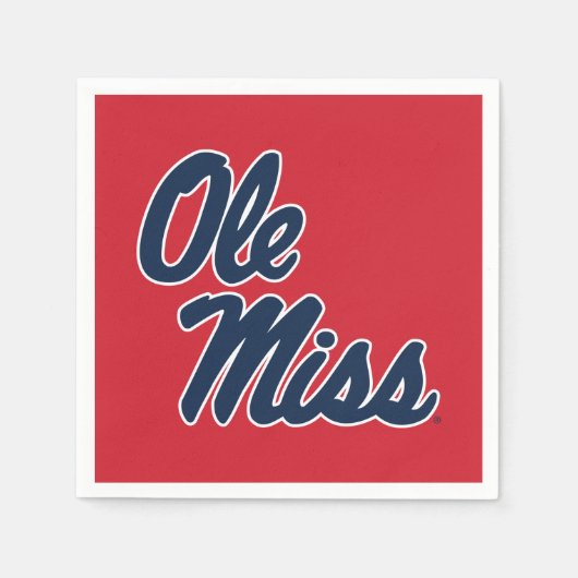 Universiteit van Mississippi | OLE Miss Script Servet (Voorkant)