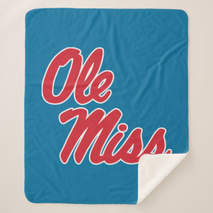 Universiteit van Mississippi   OLE Miss Script Sherpa Deken