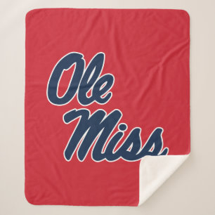Universiteit van Mississippi   OLE Miss Script Sherpa Deken