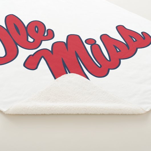 Universiteit van Mississippi | OLE Miss Script Sherpa Deken (3/4)