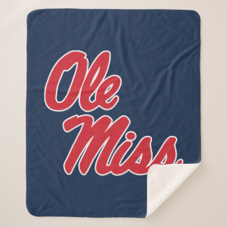 Universiteit van Mississippi | OLE Miss Script Sherpa Deken