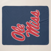 Universiteit van Mississippi | OLE Miss Script Sherpa Deken (Voorkant (horizontaal))